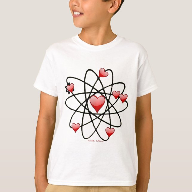 Atomic Valentine Red Hearts T-Shirt (Vorderseite)