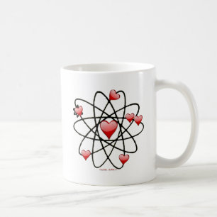 Atomic Valentine Red Hearts Tasse