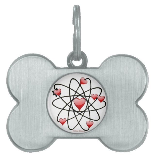 Atomic Valentine Red Hearts Tiermarke (Vorderseite)