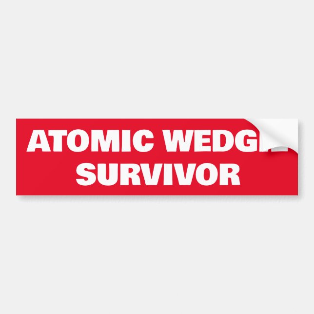 Atomic Wedgie Survivor Autoaufkleber (Vorne)