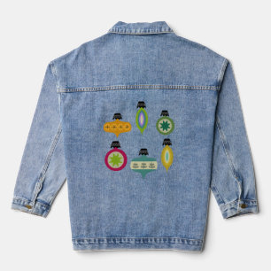 Atomische Ornamente Jeansjacke