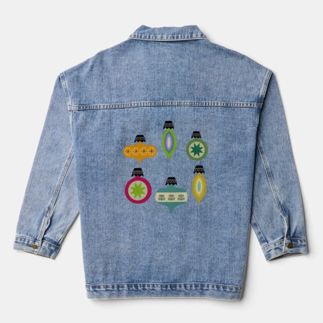 Atomische Ornamente Jeansjacke (Rückseite)