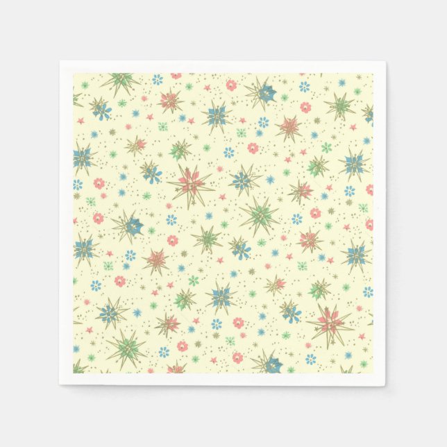 Atomische Sternexplosion des Retro-Hipsters Serviette (Vorderseite)