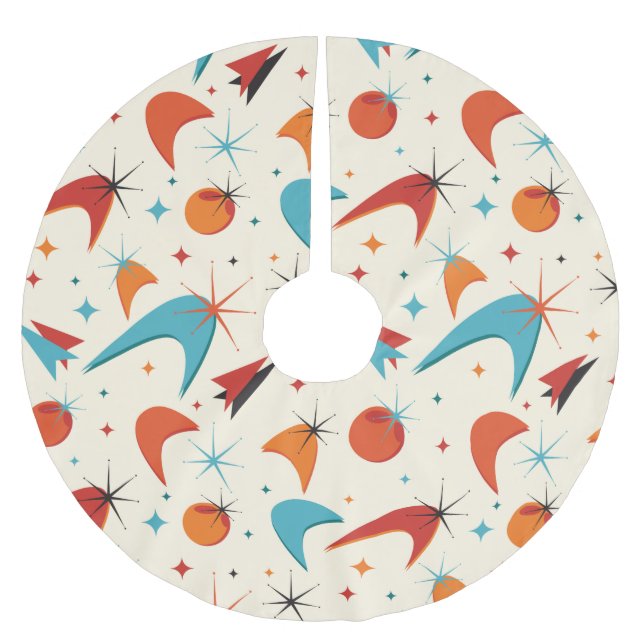 Atomische Sternexplosionen Polyester Weihnachtsbaumdecke (Vorderseite)