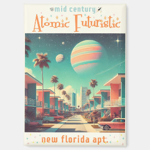 Atomistische futuristische neue Florida-Wohnungen Magnet