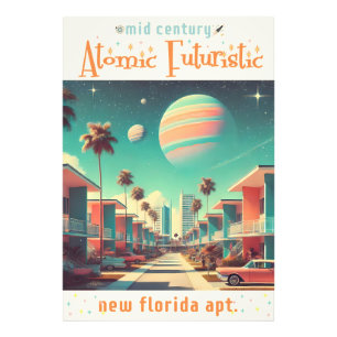 Atomistische futuristische New-Florida-Wohnungen Fotodruck