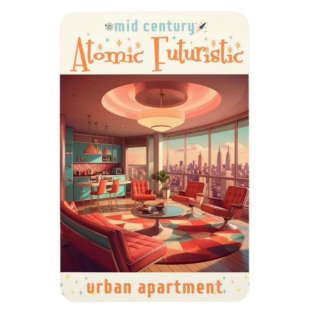 Atomistische futuristische Stadtwohnung Magnet (Vertikal)