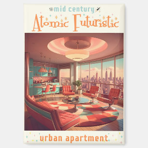 Atomistische futuristische Stadtwohnung Magnet