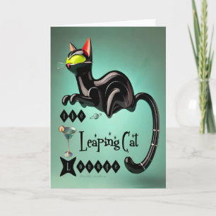 Atomistische futuristische The Leaping Cat Lounge Karte