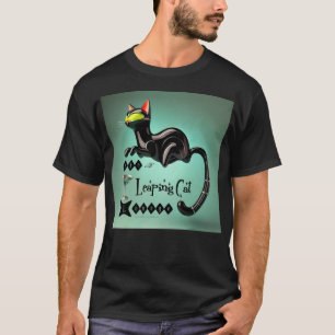 Atomistische futuristische The Leaping Cat Lounge T-Shirt