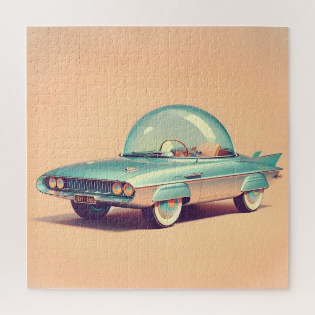 Atomistischer futuristischer Blaster-Bubble-Car Puzzle (Vertikal)