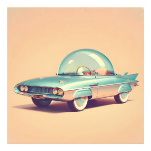 Atomistisches futuristisches Blaster-Autobubble Fotodruck