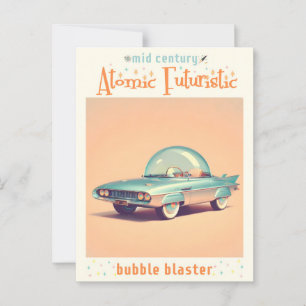 Atomistisches futuristisches Blaster-Autobubble Postkarte