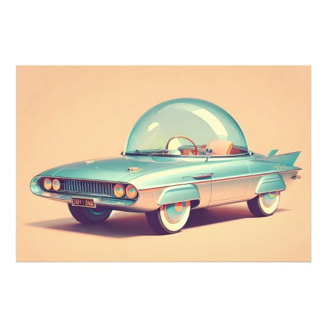 Atomistisches futuristisches Bubble-Blaster-Auto  Fotodruck (Vorne)