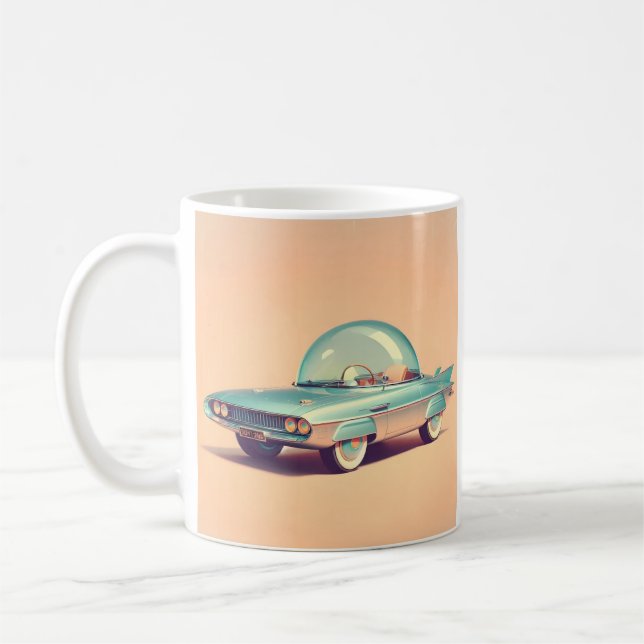 Atomistisches futuristisches Bubble-Blaster-Auto Kaffeetasse (Links)