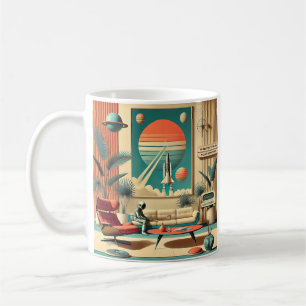 Atomistisches futuristisches Florida Space Age-Fam Kaffeetasse