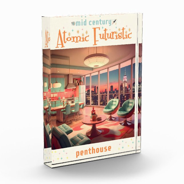 Atomistisches futuristisches Penthouse-Apartment Fotoblock (Links)