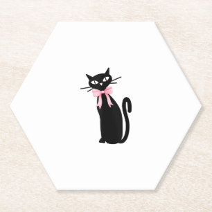 Atomkatze mit rosa Katzenkatze Girly Clean Girl Ki Untersetzer