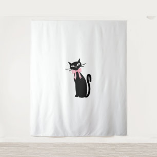 Atomkatze mit rosa Katzenkatze Girly Clean Girl Ki Wandteppich