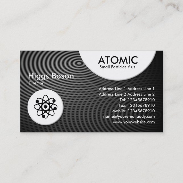 Atomkreise - elektrischer Pool 01 Visitenkarte (Vorderseite)