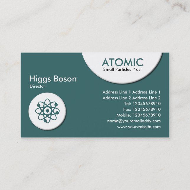 Atomkreise - grün (336666) visitenkarte (Vorderseite)
