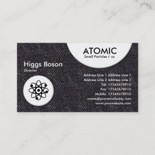 Atomkreise - Schwarzer Denim Visitenkarte
