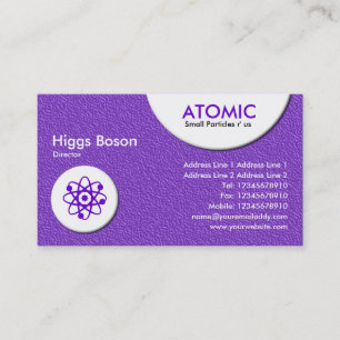 Atomkreise - Violett-bestickte Textur Visitenkarte