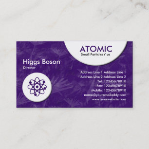 Atomkreise - violette Dandylion Textur Visitenkarte