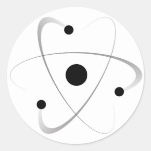 Atommassen-Struktur Runder Aufkleber