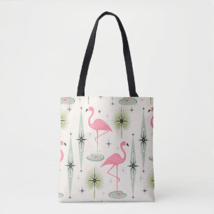 Atomoase mit rosa Flamingos