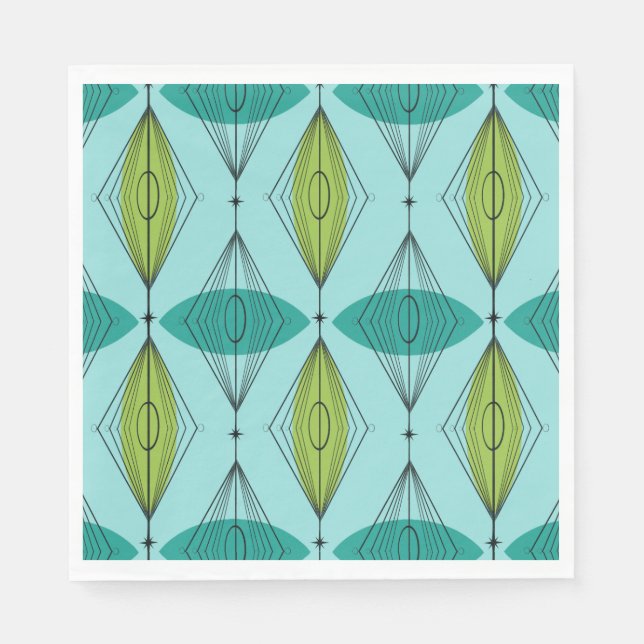 Atomoge und Sternexplosionen Mittagspause Neapel Serviette (Vorderseite)