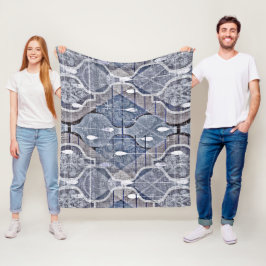 Atomogee Blue Gray Modernes Bauernhaus Mitte des J Fleecedecke