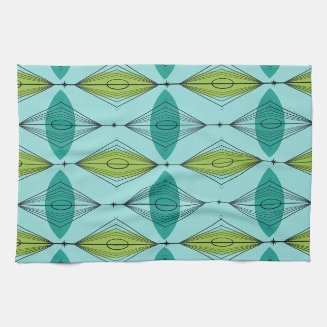 AtomOgee und Sternexplosion-Küchen-Tuch Geschirrtuch (Horizontal)