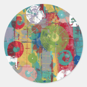 AtomOrbital Runder Aufkleber