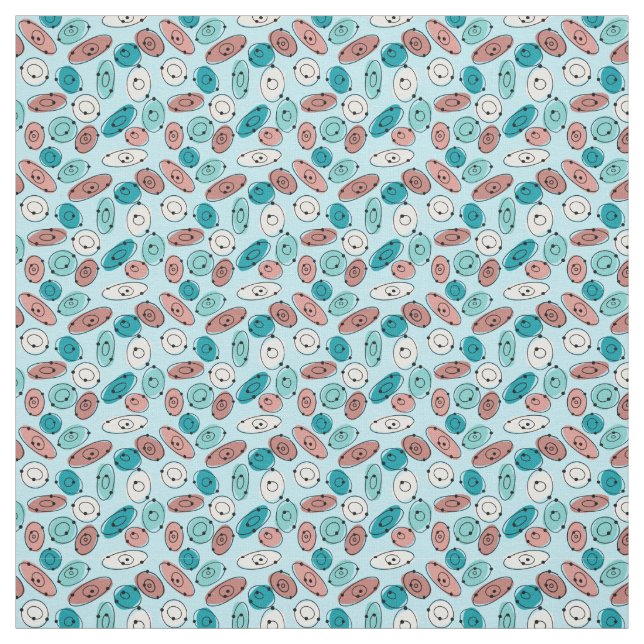 Atomovals Turquoise Stoff (Muster)