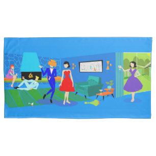 Atompalm Springs Cocktail Party Pillowcase Kissenbezug