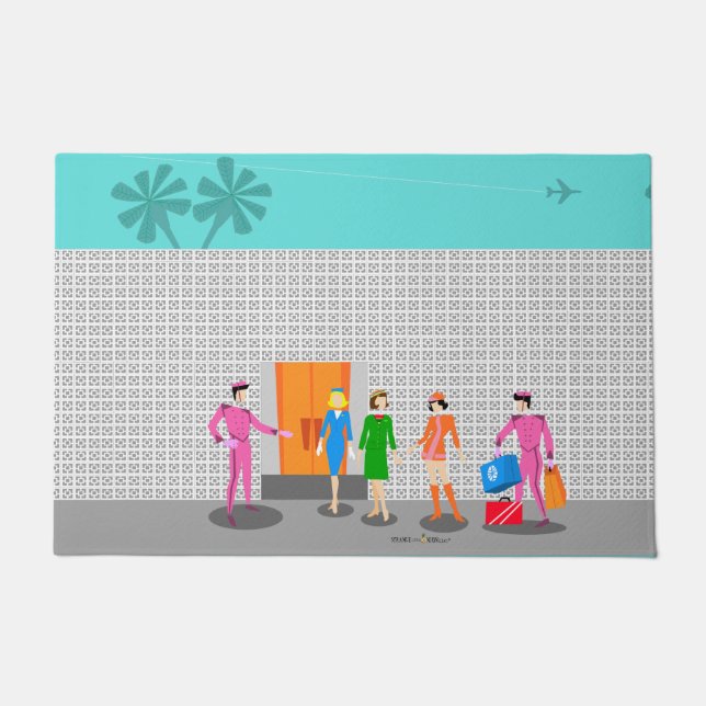 Atompalmensprings Stewardess Party Door Mat Fußmatte (Vorderseite)