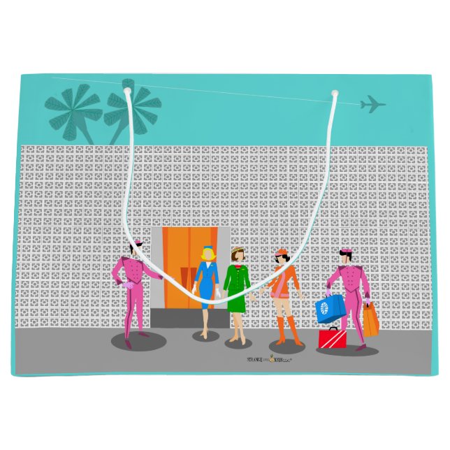 Atompalmsprings Stewardess Party Geschenktasche Große Geschenktüte (Vorderseite)