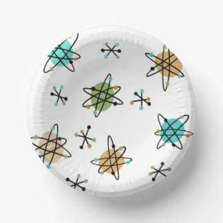 Atompapier-Bowls aus der Mitte des Jahrhunderts Pappteller