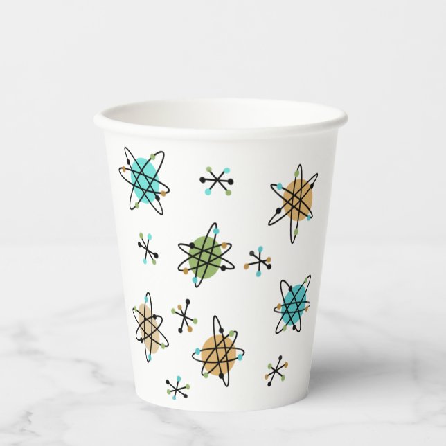 Atompapier-Cups des mittleren Jahrhunderts Pappbecher (Vorderseite)