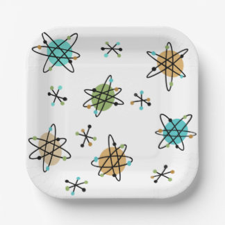 Atompapier-Teller aus der Mitte des Jahrhunderts Pappteller