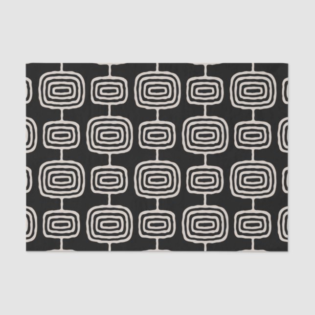 Atomrings Abstraktes Muster Seidenpapier (Vorderseite)