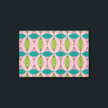 Atomrosa Ogee und Sternexplosion gepanzerte Lavas Leinwanddruck<br><div class="desc">Oh, Mann! Es ist ein Atomic Pink Ogee und Sternexplosionen ummantelt Canvas! Es ist eine moderne, klassische Interpretation (eine moderne, um genau zu sein, Mitte des Jahrhunderts). Dieses Design hat einen rosa Hintergrund mit aquamarinen und grünen ovalen Formen, die schwarze, vertikale Linien von atomaren Diamanten und Sternexplosionen überlagern. Dieses Mod-Produkt...</div>