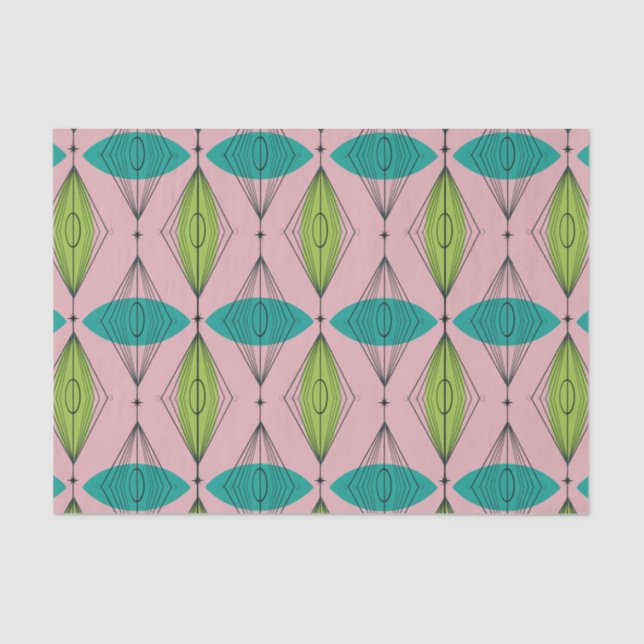 Atomrosa Ogee und Sternexplosion-Gewebe Seidenpapier (Vorderseite)