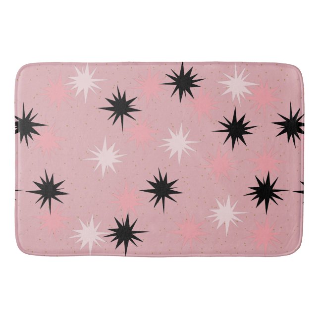 Atomrosa Sternexplosionen Bath Mat Badematte (Vorderseite)