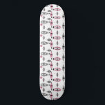 Atomrosa und Graue Musterskateboard Skateboard<br><div class="desc">Dieses Retro Atomic Pink und Gray Pattern Skateboard ist so phantastisch, dass es dir Sprichwort geben wird: "Ich kann nicht glauben, dass es kein Barktuch ist!" Das Vintag inspirierte Design ist ein neuer Akzent moderner Stile aus der Mitte des Jahrhunderts. Es macht Spaß, ein Vintages Produkt zu finden, ohne durch...</div>