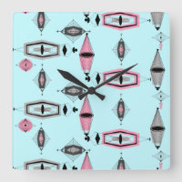 Atomrosa und graues Muster Akryluhr