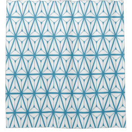 Atomrückwärts Muster blau Duschvorhang