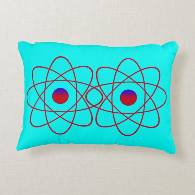 Atoms Throw Pillow Dekokissen (Rückseite)