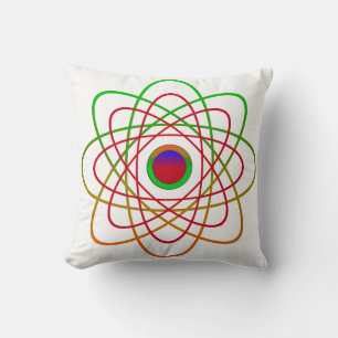 Atoms Throw Pillow Kissen